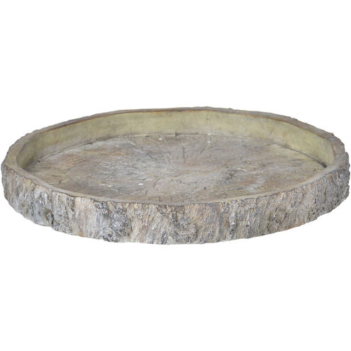 Faux Wood Natural Outdoor Decorative Plate