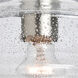 Zen 1 Light Satin Nickel Pendant Ceiling Light in Clear Bubble Glass