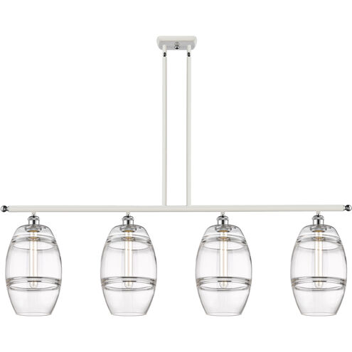 Ballston Vaz 4 Light 48 inch White Polished Chrome Stem Hung Island Light Ceiling Light