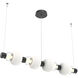 Torno Mandrel LED 53.3 inch Matte Black with Chalk Linear Chandelier Ceiling Light