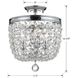 Archer 3 Light 11.5 inch Polished Chrome Semi Flush Ceiling Light in Clear Hand Cut