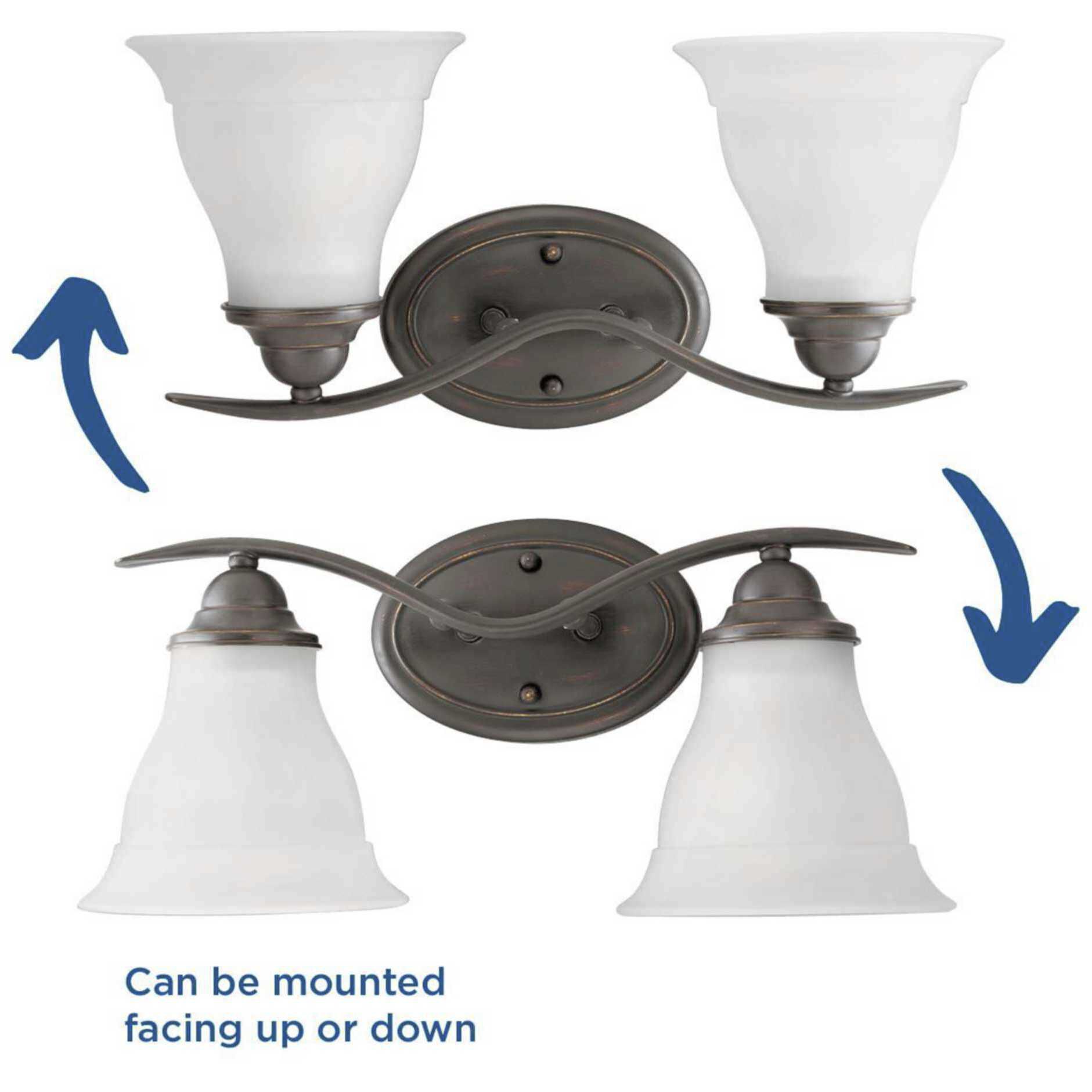 Trinity 2 Light 17.25 inch Antique Bronze Bath Vanity Wall Light