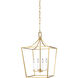 C&M by Chapman & Myers Southold 4 Light 18 inch Burnished Brass Hanging Lantern Ceiling Light