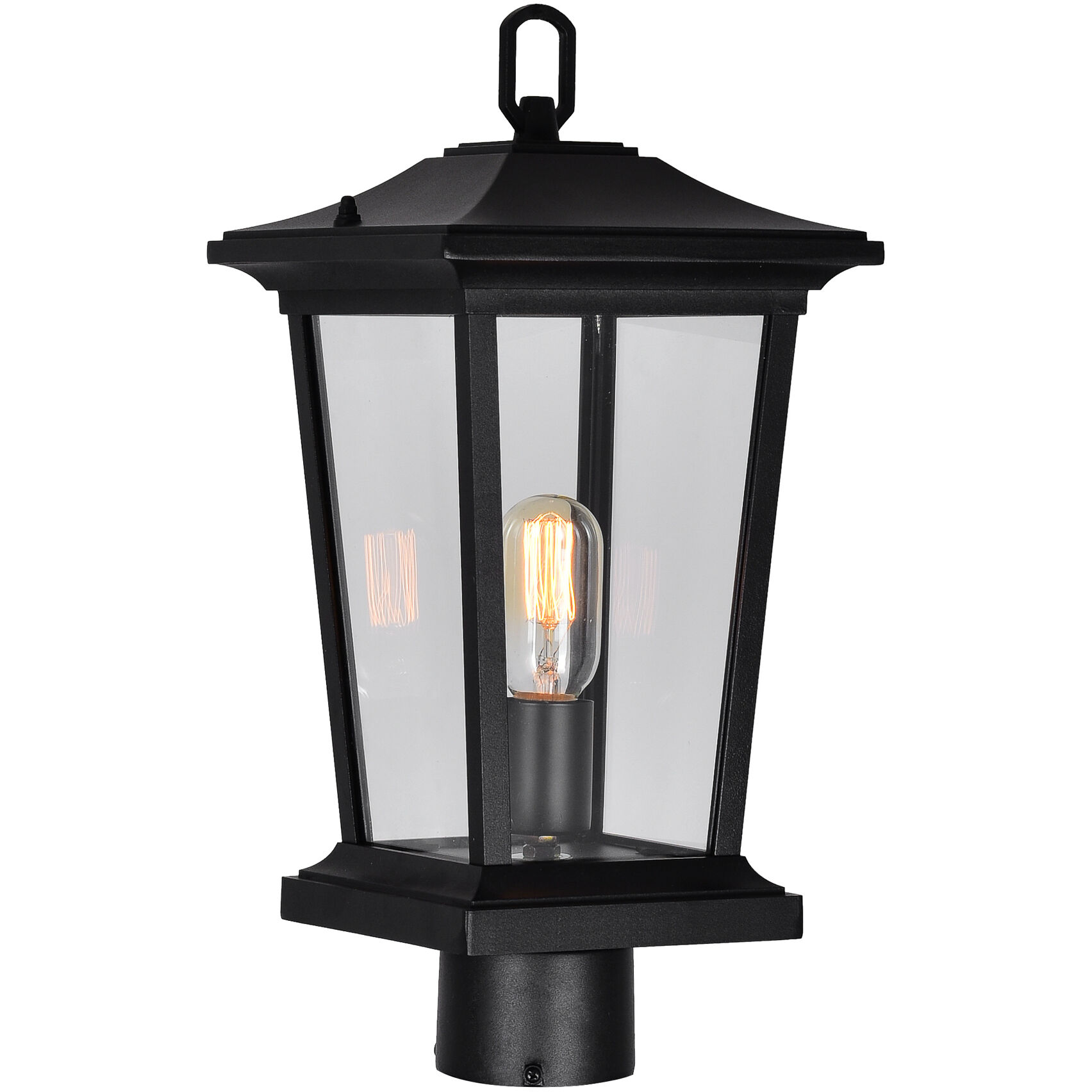 Leawood 1 Light 17.9 inch Black Outdoor Lantern Head