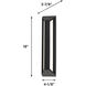 Fulton LED 18 inch Black Outdoor Sconce