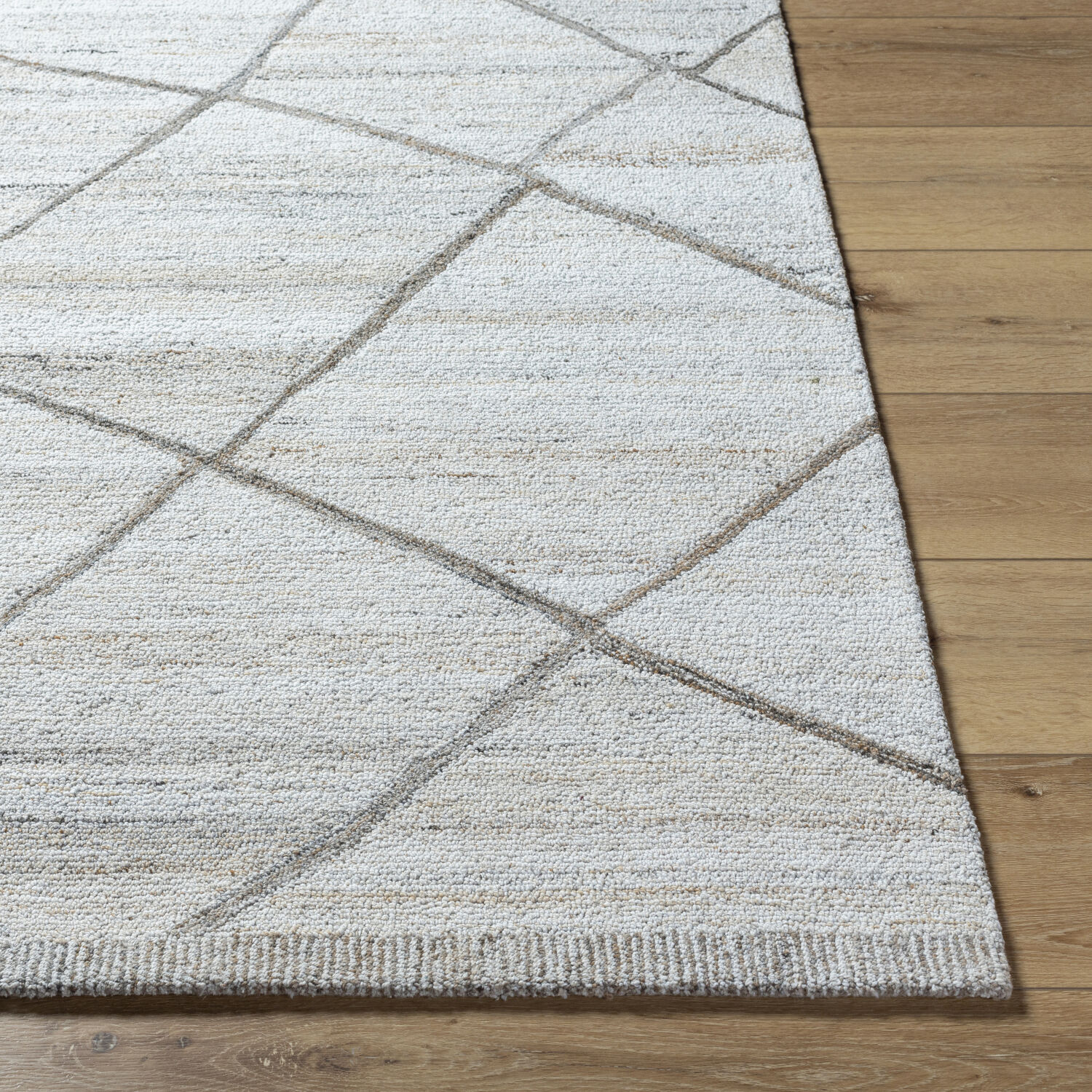 Berna 36 X 24 inch Off-White/Light Beige Handmade Rug in 2 x 3