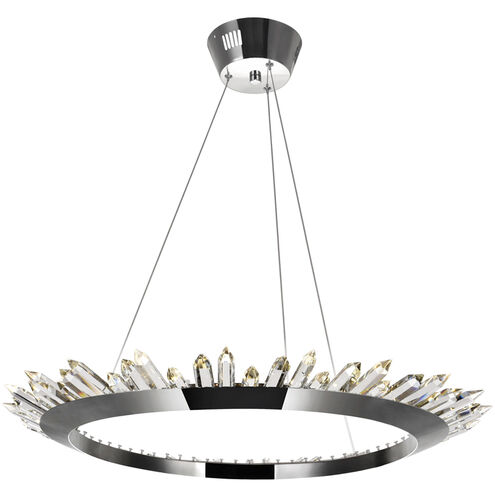 Arctic Queen LED 32 inch Polished Nickel Up Chandelier Ceiling Light