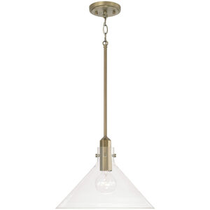 Greer 1 Light 14 inch Aged Brass Pendant Ceiling Light