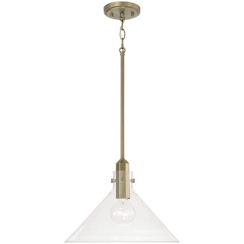 Greer 1 Light 14 inch Aged Brass Pendant Ceiling Light
