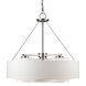 Signature 3 Light 20 inch Brushed Nickel Drum Pendant Ceiling Light