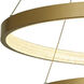 Kinsley LED 32 inch Brushed Gold Foyer Chandelier Ceiling Light