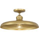 Crowne 1 Light 16 inch Legacy Brass Semi Flush Ceiling Light