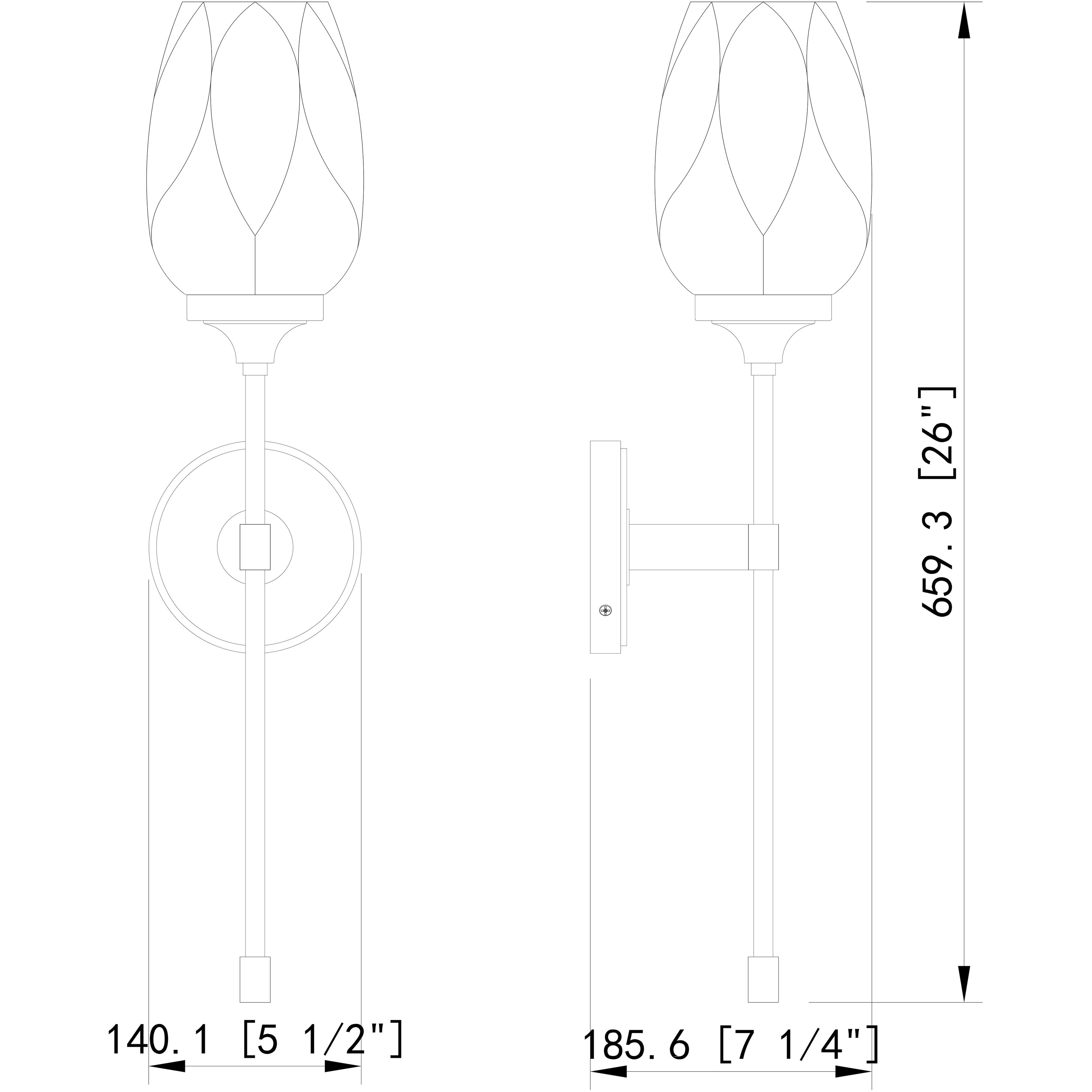 Cassian 1 Light 5.5 inch Polished Nickel Wall Sconce Wall Light