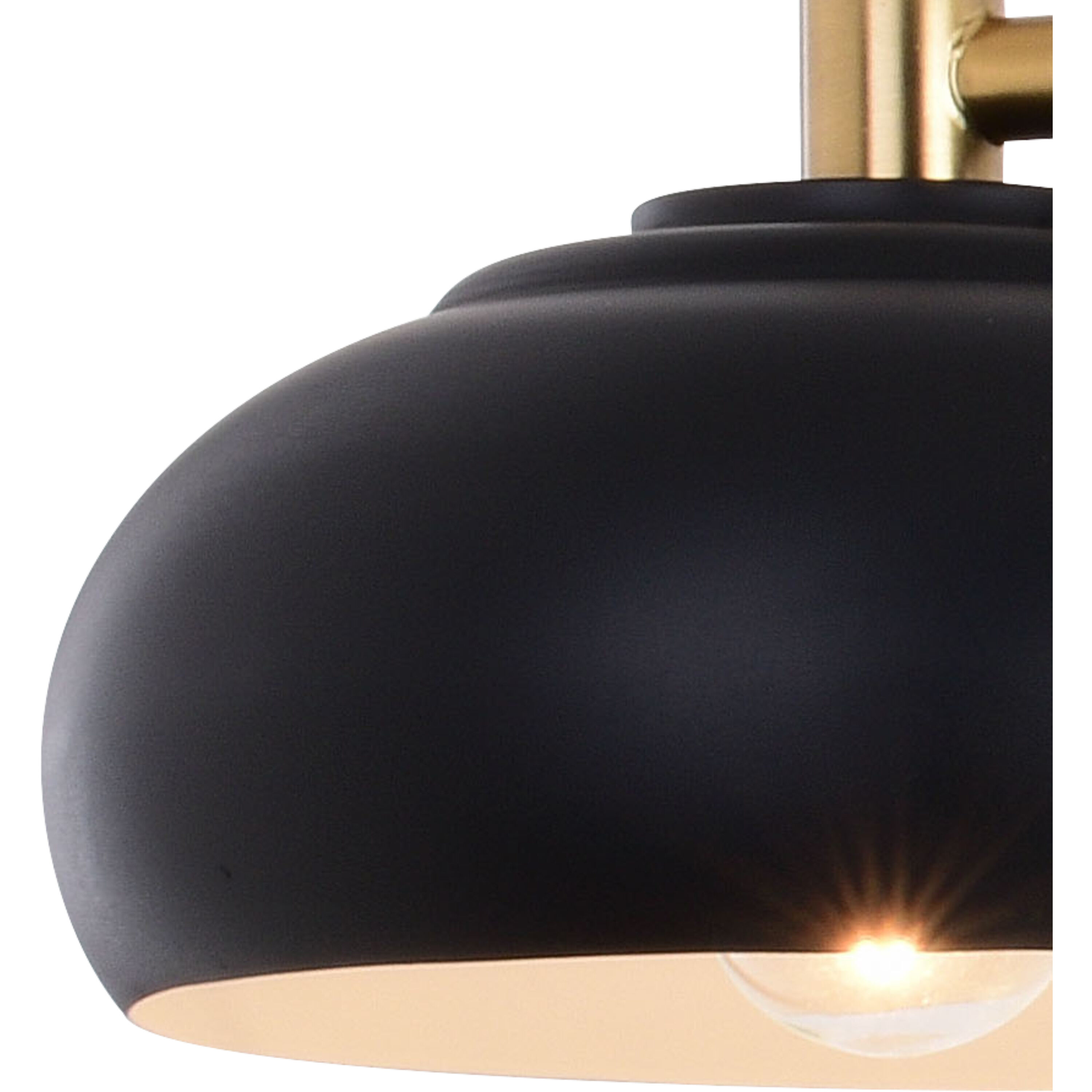Belmont LED 38 inch Matte Black and Satin Brass Bathroom Light Wall Light in 4