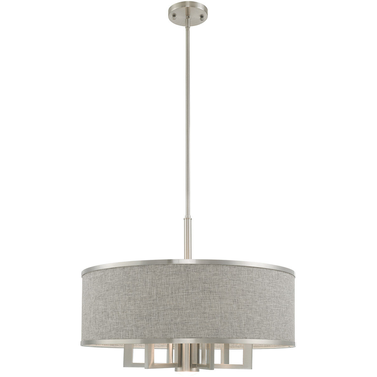 Park Ridge 7 Light 24 inch Brushed Nickel Pendant Chandelier Ceiling Light