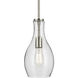 Everly 1 Light Brushed Nickel Pendant Ceiling Light