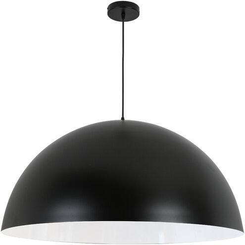 Ofelia LED 31.5 inch Matte Black Pendant Ceiling Light in Matte Black/White, Dome