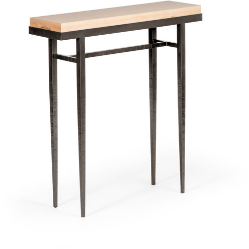 Wick 30 X 8.5 inch Dark Smoke Console Table in Maple Natural