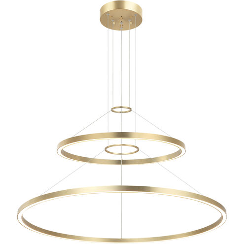 O'Hara LED 40 inch Brushed Gold Chandelier Ceiling Light