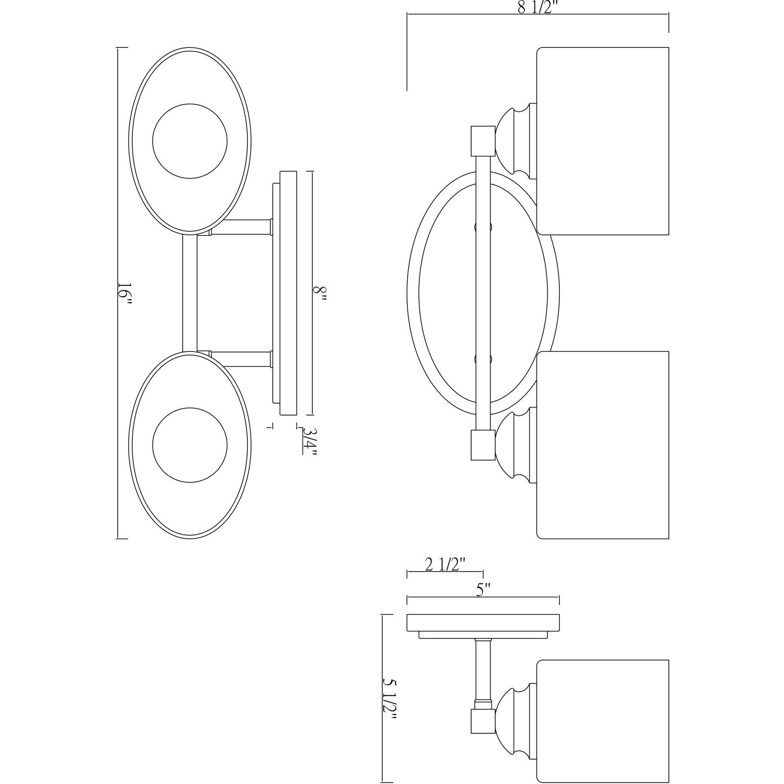 Kane 2 Light 16 inch Satin Nickel Bathroom Vanity Light Wall Light, Essentials