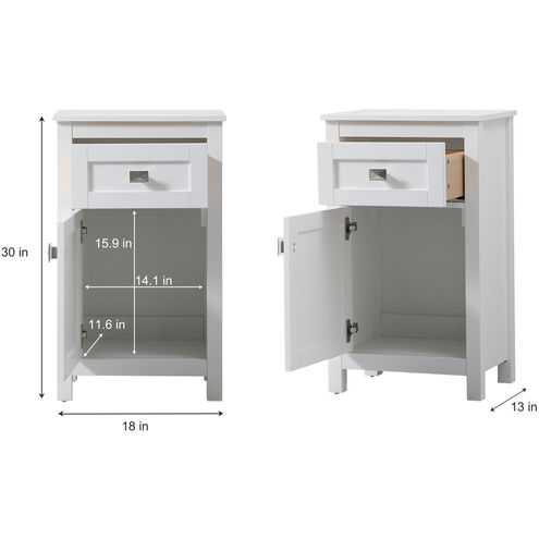Adian White Bathroom Storage Cabinet