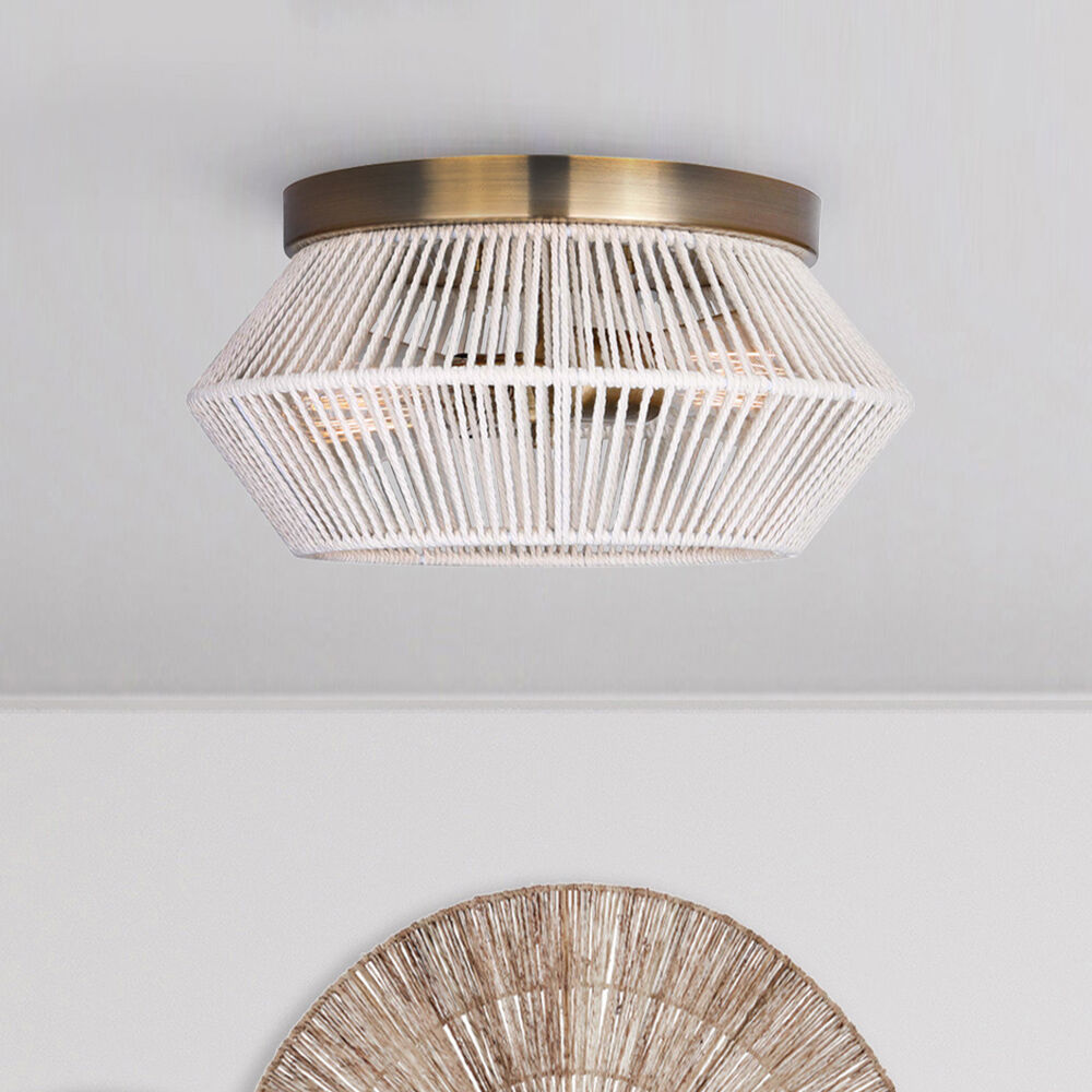 Willow 2 Light 13 inch Gold Flush Mount Ceiling Light