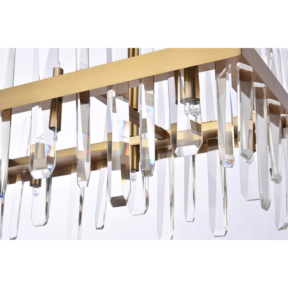 Serena 16 Light 30 inch Satin Gold Linear Chandelier Ceiling Light