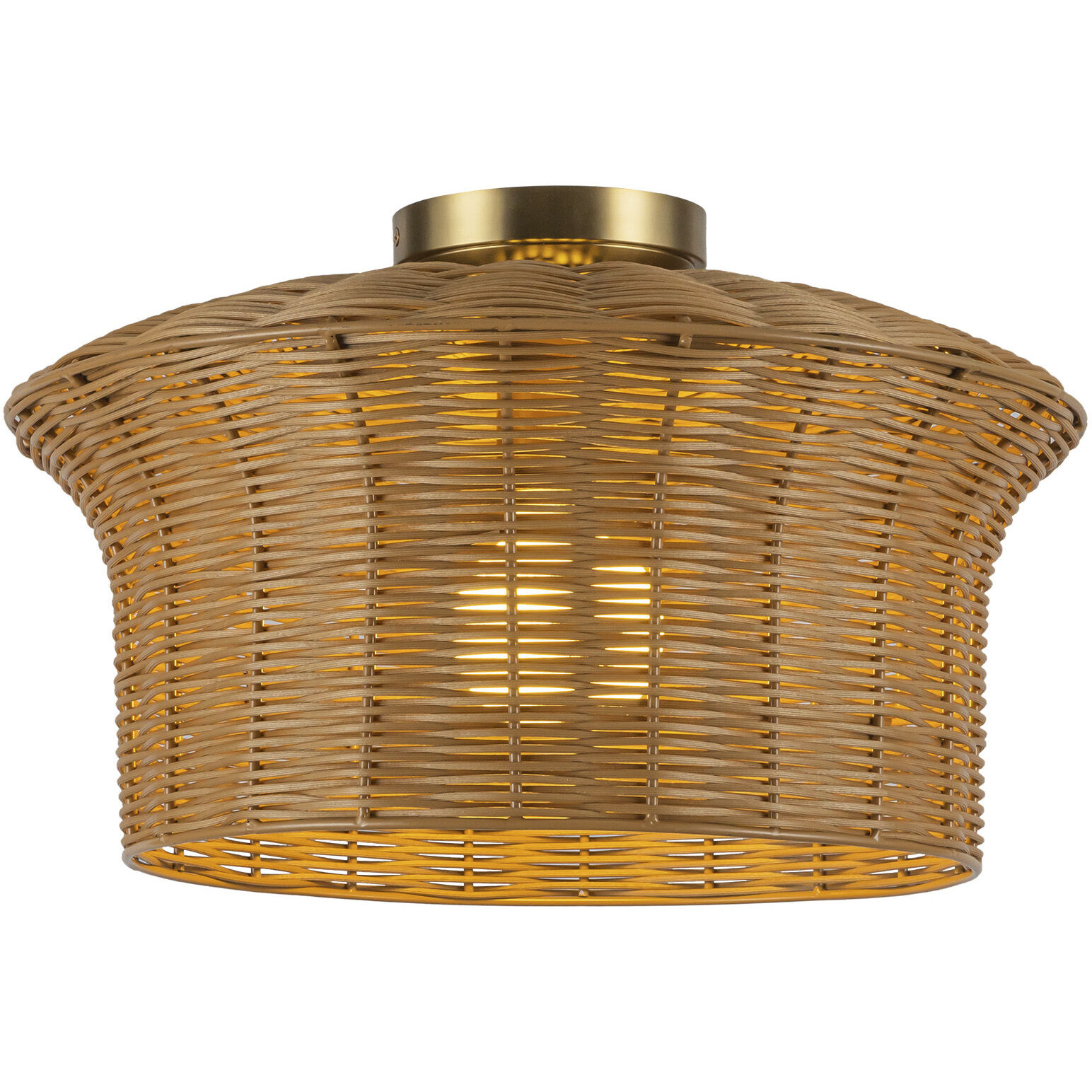 Alora Mood Kai 1 Light 16 inch Brushed Gold Semi-Flush Mount Ceiling Light