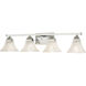 Conspire 4 Light 33 inch Chrome Bath Light Wall Light