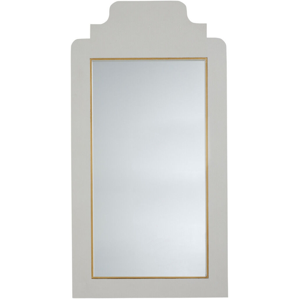 Nora 61.25 X 32 inch Alabaster Faux Shagreen Mirror