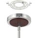 Sussex 4 Light 47.25 inch Polished Nickel and Dark Brown Linear Chandelier Ceiling Light