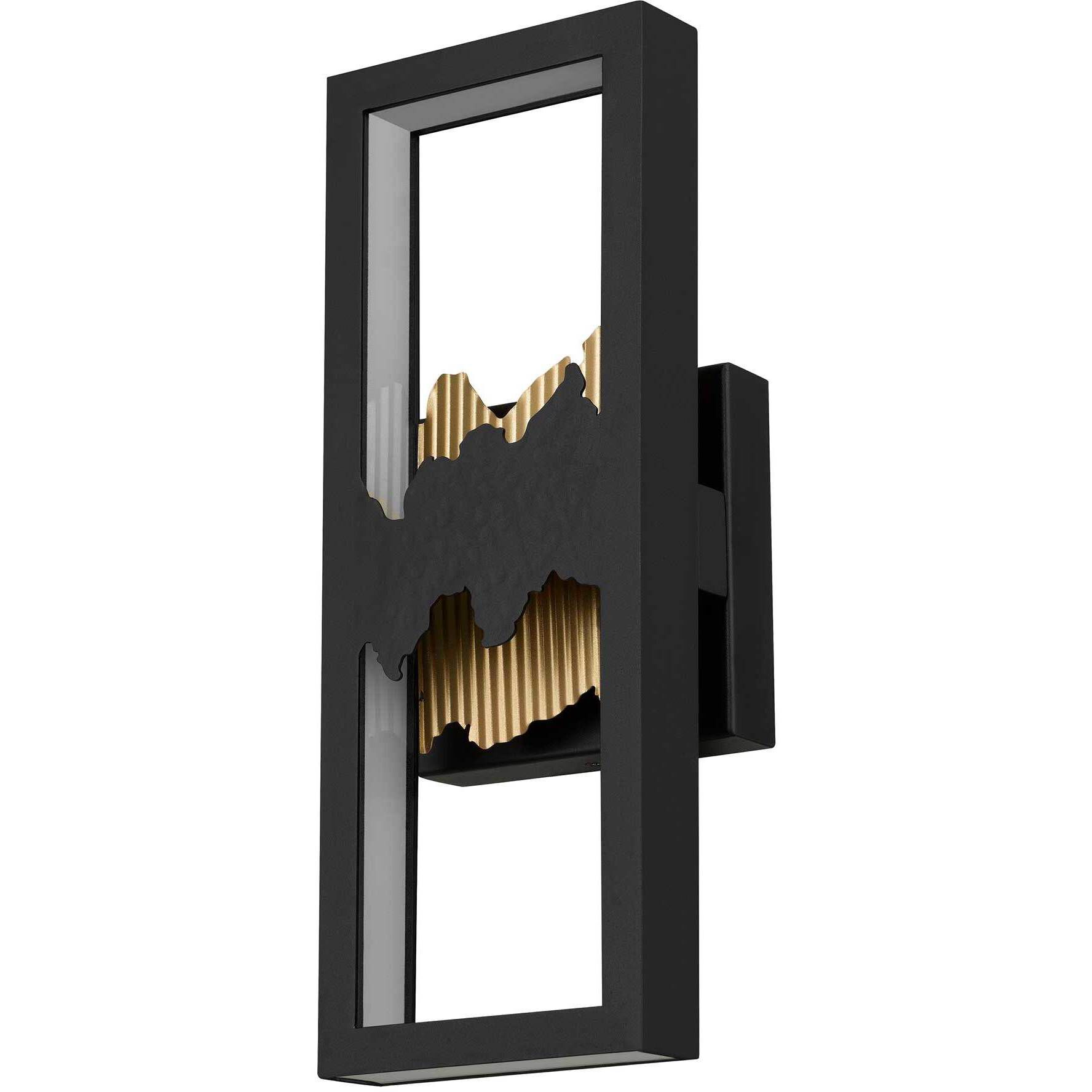Sunrize LED 15 inch Sand Black Outdoor Wall Sconce