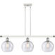 Ballston Athens 3 Light 36 inch White and Polished Chrome Island Light Ceiling Light
