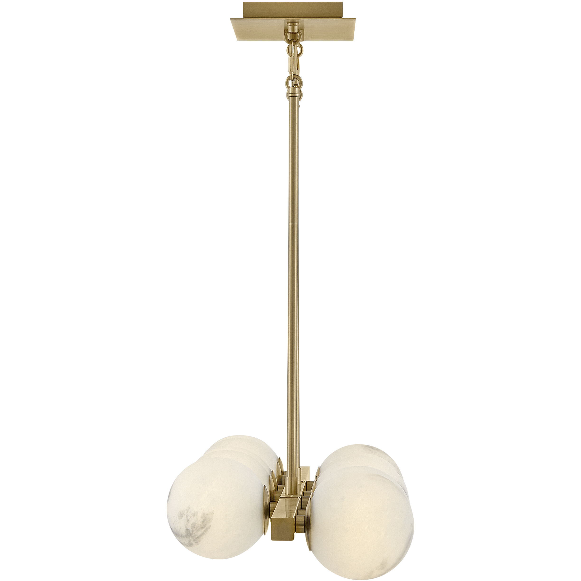 Selene LED 55 inch Lacquered Brass Chandelier Ceiling Light in Swirled, Linear & Oval
