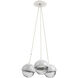 Cabochon LED 13.3 inch Salt White with White Marble Cluster Pendant Ceiling Light in 3000K LED, Clear