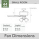 Crystal Peak 44 inch Brushed Nickel with Light Gray Oak/Dark Gray Oak Blades Ceiling Fan