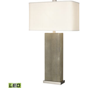 Against the Grain 34 inch 9.00 watt Light Gray with Satin Nickel Table Lamp Portable Light