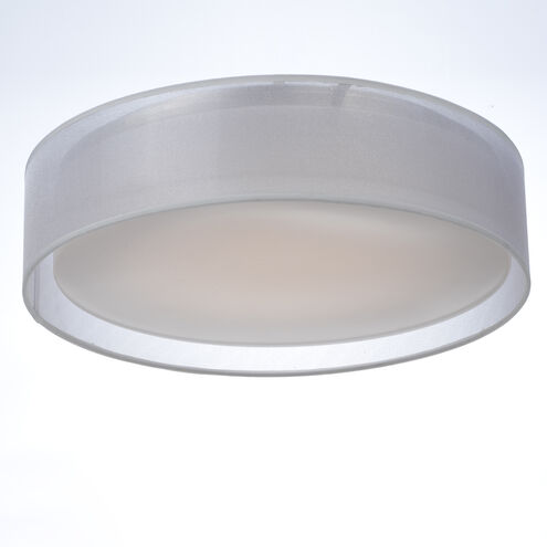 Prime LED 16 inch Flush Mount Ceiling Light in White Organza