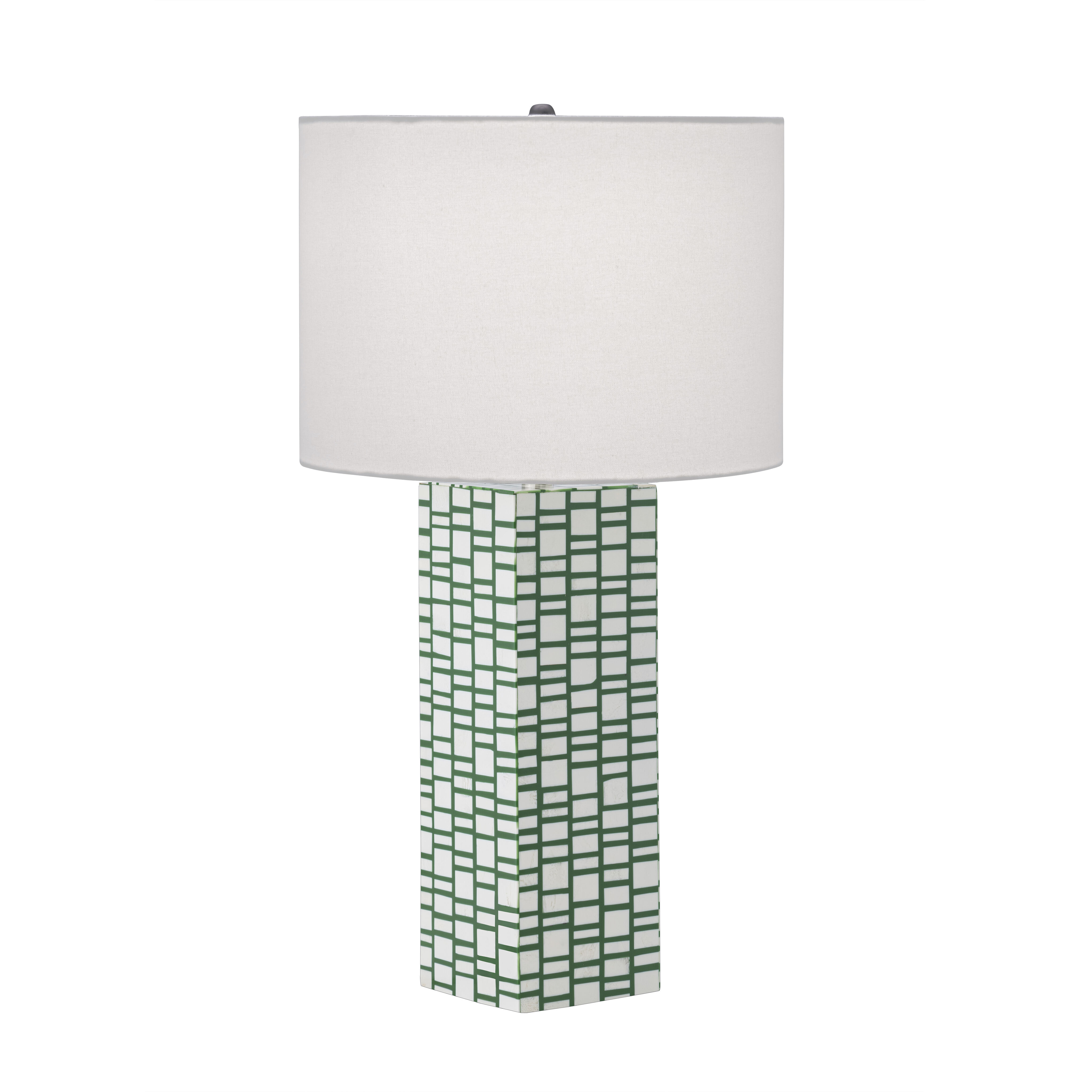 Etten 27 inch 9 watt Green with White Table Lamp Portable Light