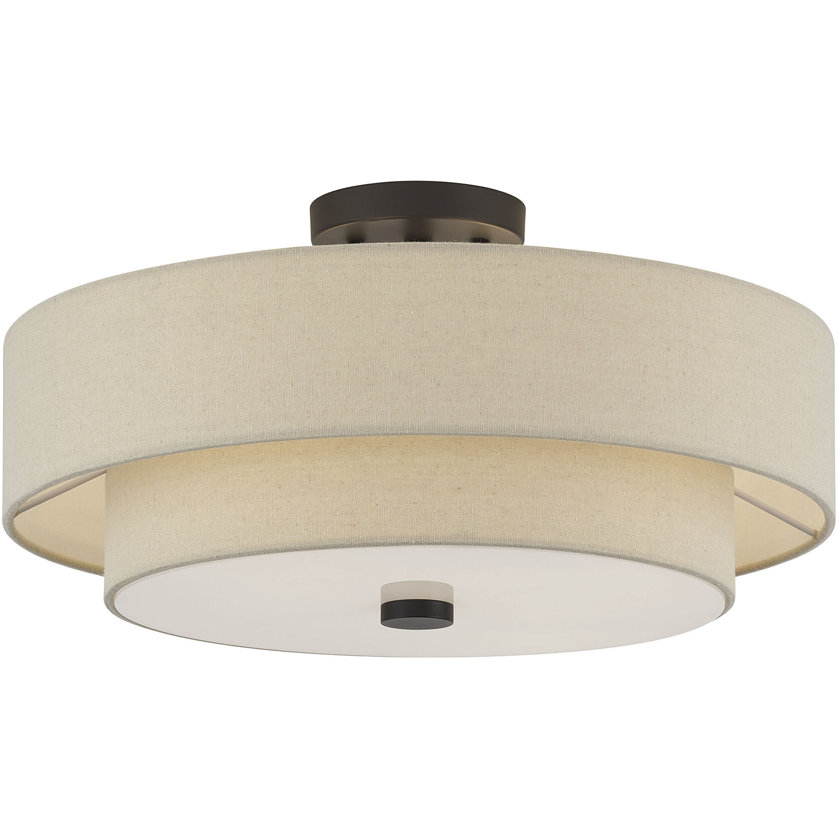 Bellingham 4 Light 18 inch Bronze Semi Flush Mount Ceiling Light, Large