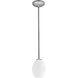 Brandy FireBird 1 Light 6 inch Brushed Steel Pendant Ceiling Light in White Firebird, Rod 