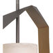 Santos 1 Light 20.08 inch Gunmetal with Antique Brass with Alabaster Chandelier Ceiling Light