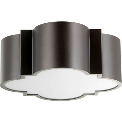 Wyatt 2 Light 16 inch Noir Flush Mount Ceiling Light