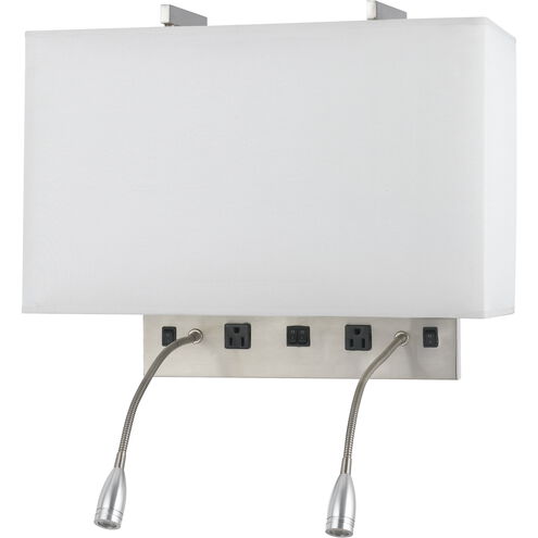 Signature 2 Light 9 inch Brushed Steel Wall Lamp Wall Light
