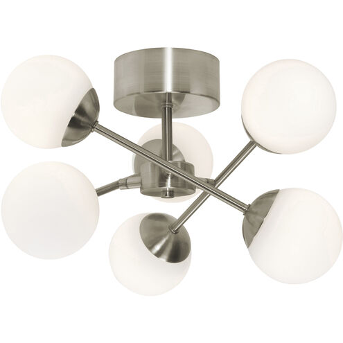 Pearl 5 Light 15.86 inch Satin Nickel Semi-Flush Mount Ceiling Light