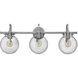 Congress 3 Light 29.5 inch Chrome Vanity Light Wall Light