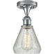 Edison Conesus 1 Light 6 inch Polished Chrome Semi-Flush Mount Ceiling Light
