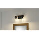 Nottinghill 2 Light 15 inch Matte Black Bath Light Wall Light