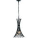 Rikki 3 Light 13 inch Carbon and Aged Gold Pendant Ceiling Light