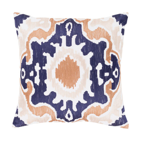 Effulgence 20 X 20 inch Navy and Tan Pillow Cover